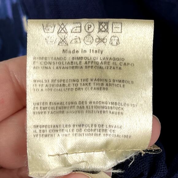 Jean Paul Gaultier Fuzzi Blue Halter Dress Speckled Abstract Dress Medium Y2K - Picture 13 of 15